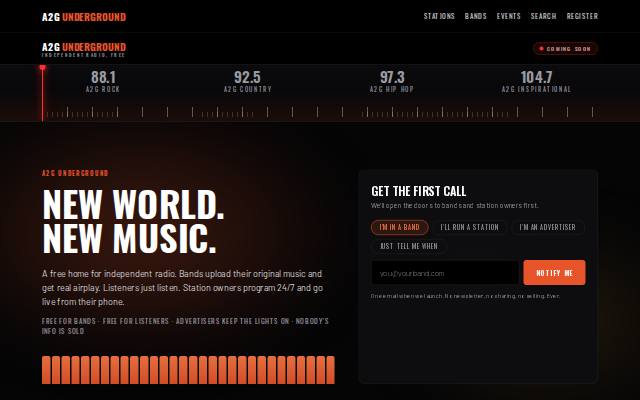 Homepage of a2gunderground.com