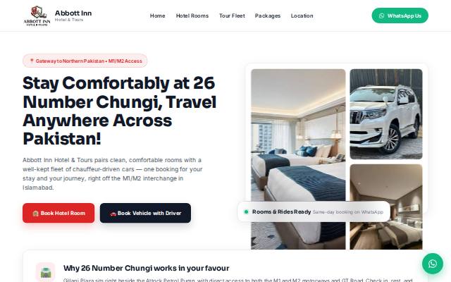 Homepage of abbottinnhotelandtours.com