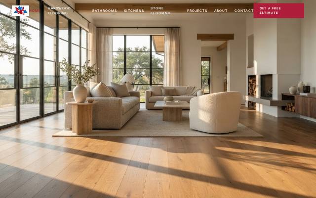 Homepage of aguilarflooringtx.com