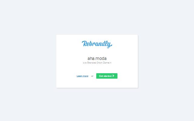 Homepage of aha.moda