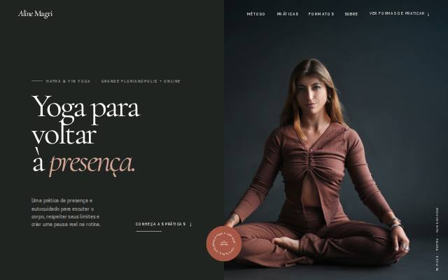 Homepage of alinemagri.com.br
