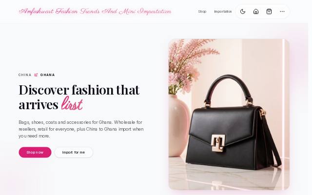 Homepage of amfoskwartfashion.com