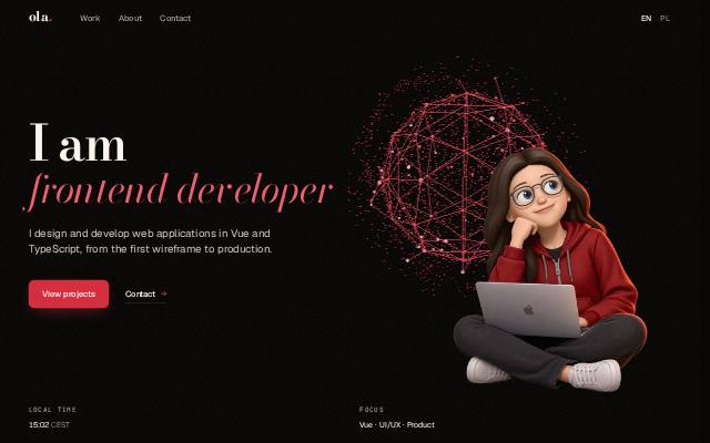 Homepage of amiazek.com