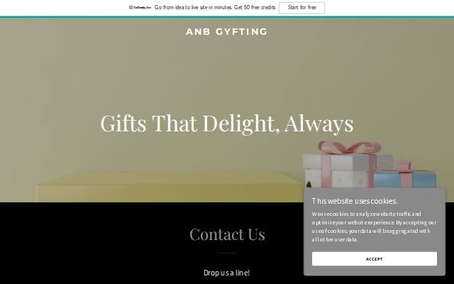 Homepage of anbgyfting.com