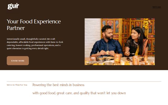 Homepage of arora-caterers.com