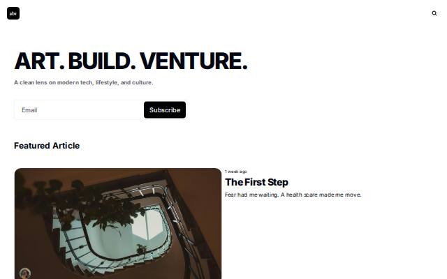 Homepage of artbuildventure.com