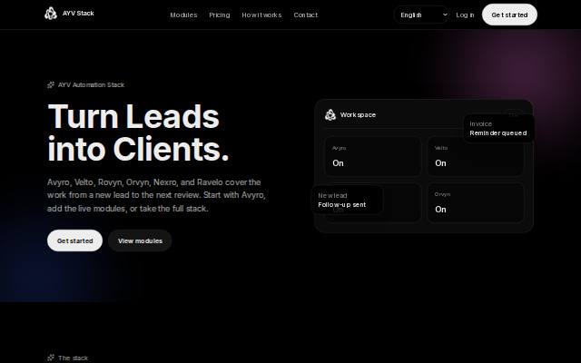 Homepage of ayvautomation.space