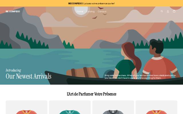 Homepage of beconfido.com