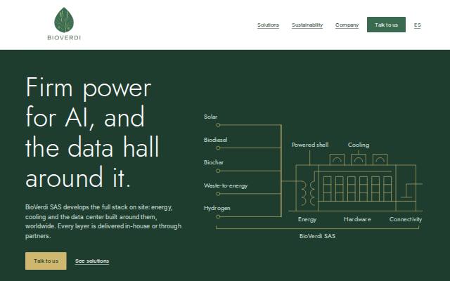 Homepage of bioverdi.ai