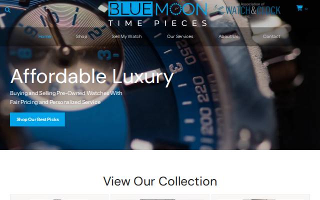 Homepage of bluemoontimepieces.net