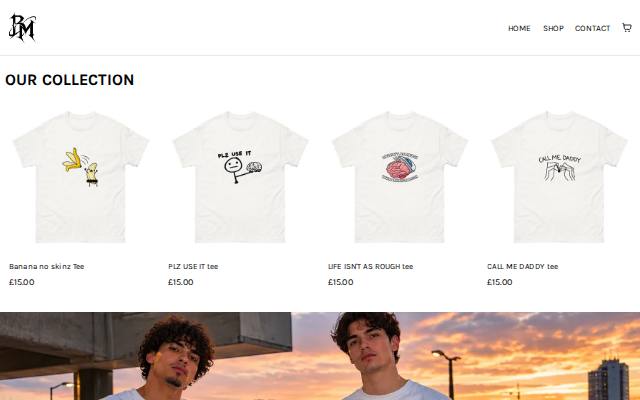Homepage of brokenmorals.store