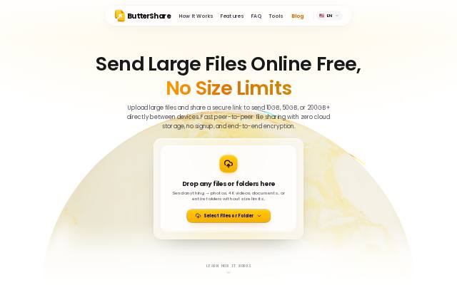 Homepage of buttershare.com