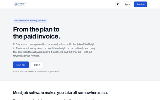 Homepage of c-stack.tech