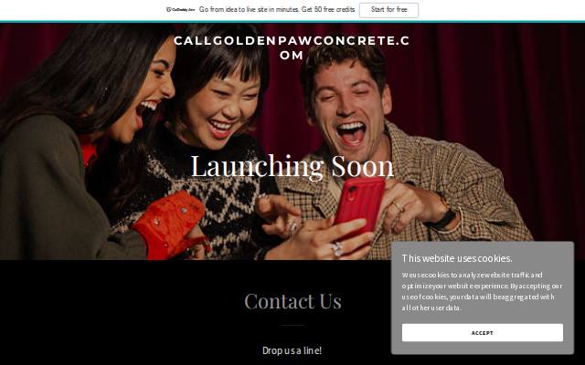 Homepage of callgoldenpawconcrete.com