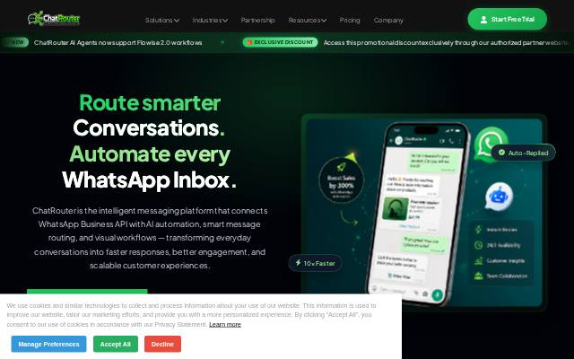 Homepage of chatrouter.ng