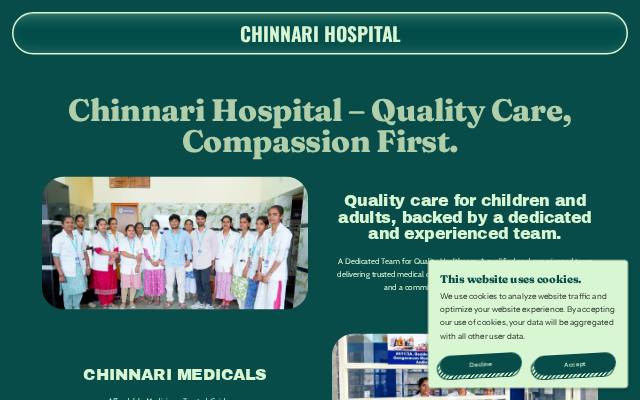 Homepage of chinnarihospital.in