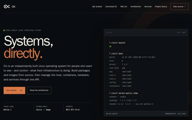 Homepage of cix.world