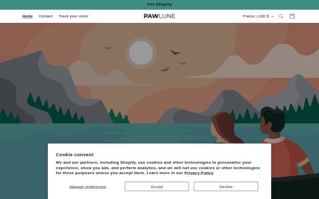 Homepage of clawnest.shop
