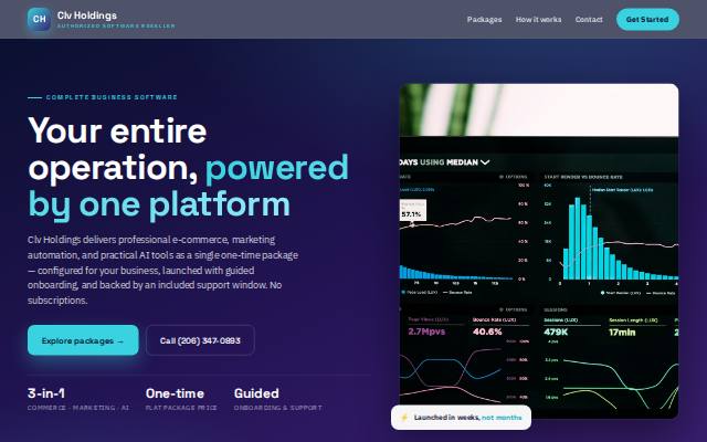 Homepage of clv-holdings.com
