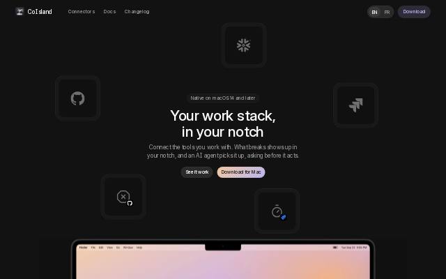 Homepage of coisland.app