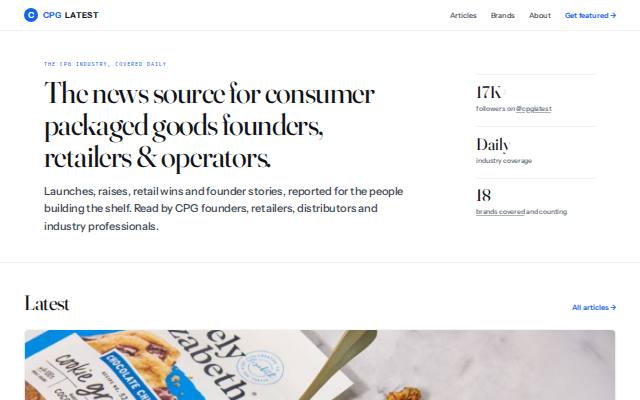 Homepage of cpg-latest.com