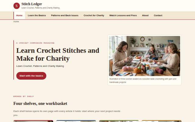 Homepage of crochet1-2-3.com