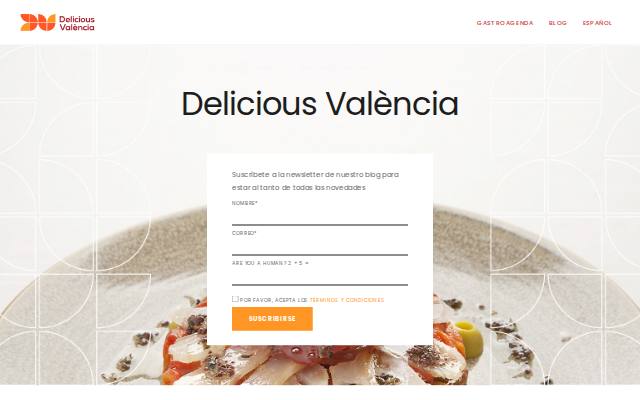 Homepage of deliciousvalencia.com