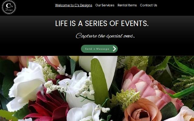 Homepage of designsbycr.com