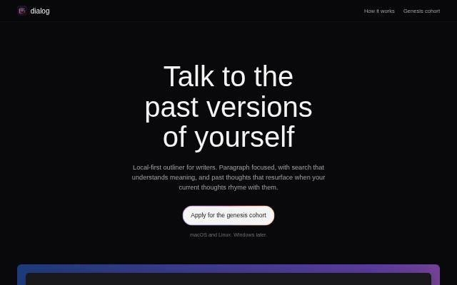 Homepage of dialog.software