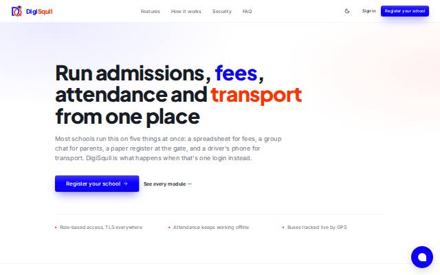 Homepage of digisqull.com