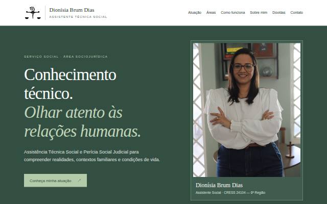 Homepage of dionisiadias.com.br