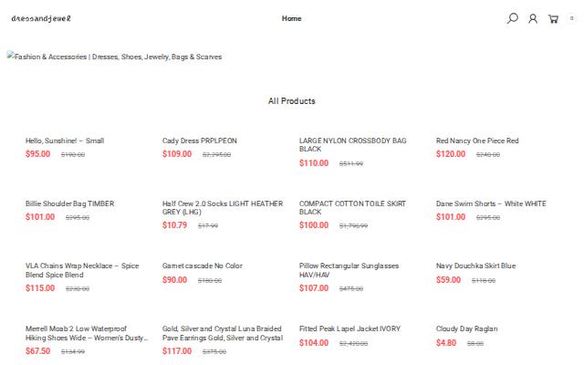Homepage of dressandjewel.com