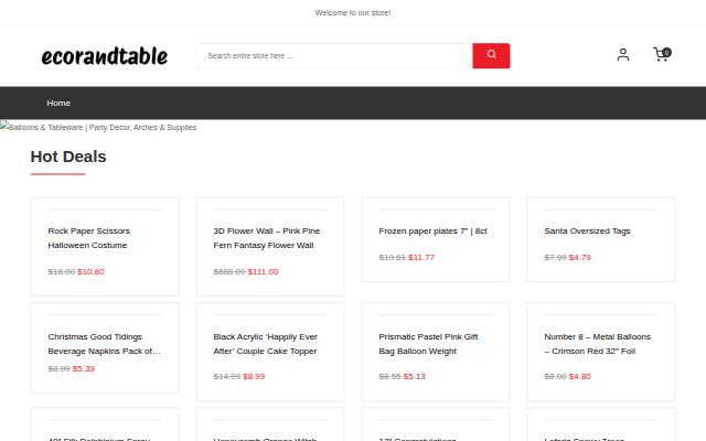 Homepage of ecorandtable.com