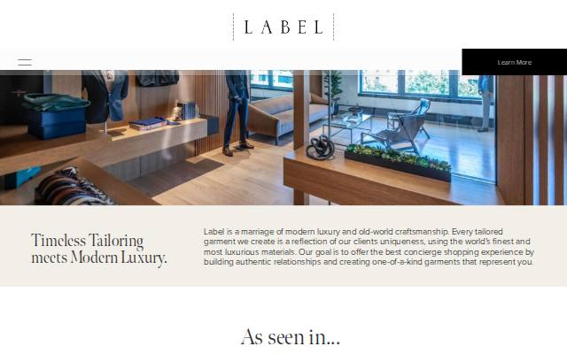 Homepage of elevatedtailor.com