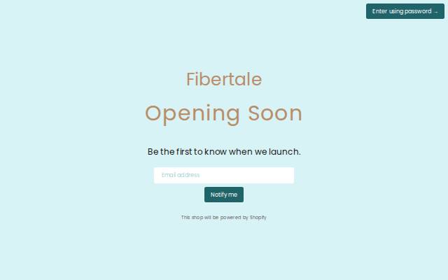 Homepage of fibertale.com