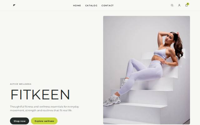 Homepage of fitkeenhub.com