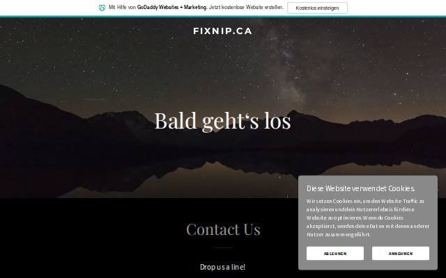 Homepage of fixnip.ca