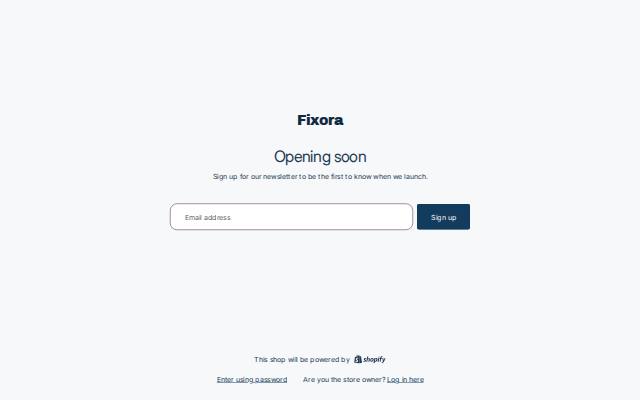 Homepage of fixora.company