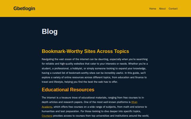 Homepage of gbetlogin.xyz