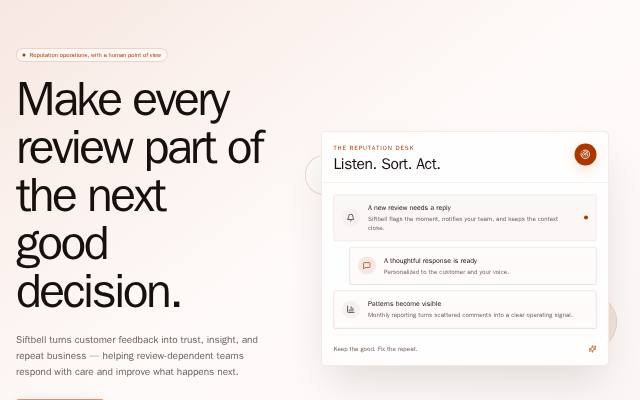 Homepage of getsiftbell.com