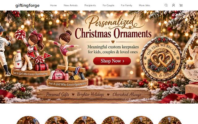 Homepage of giftingforge.com