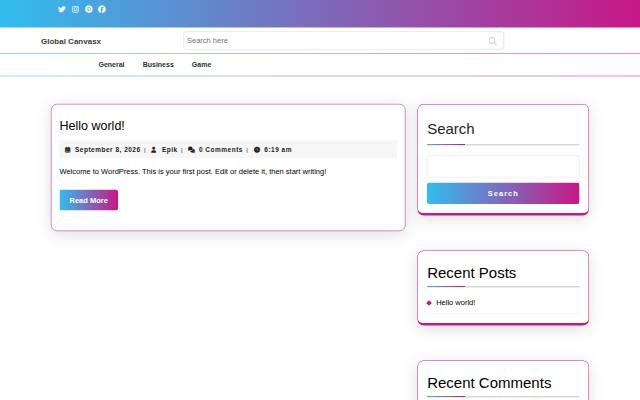 Homepage of globalcanvasx.com