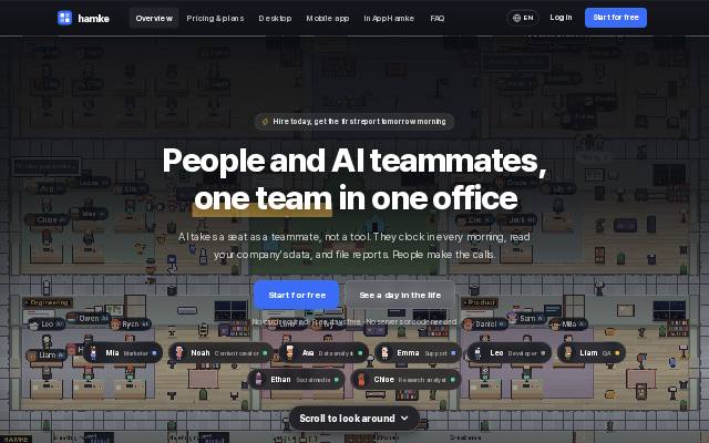 Homepage of hamke.ai
