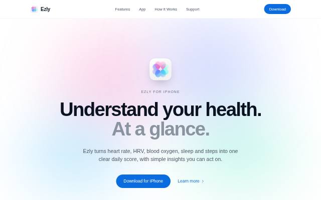 Homepage of healthdata-ezly.com
