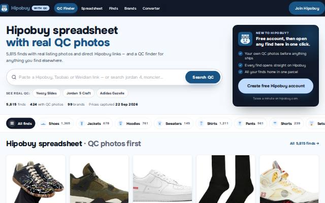 Homepage of hipobuywithqc.com