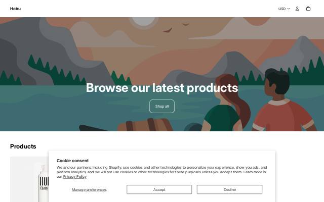 Homepage of hobucare.com