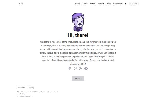 Homepage of ilye.ss