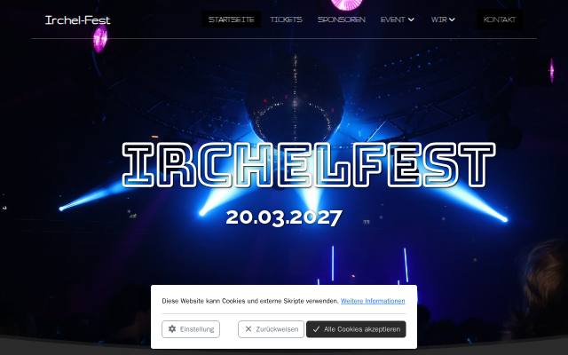 Homepage of irchel-fest.site