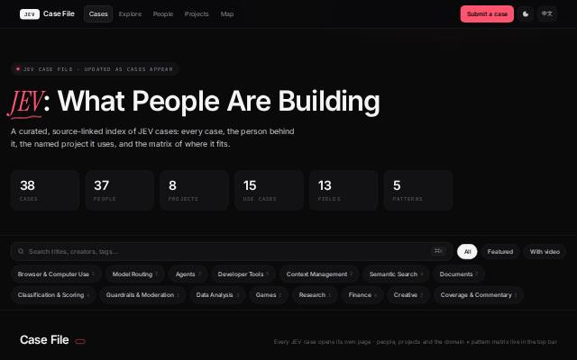 Homepage of jev.pub