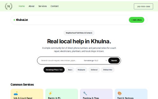 Homepage of khulnalist.com